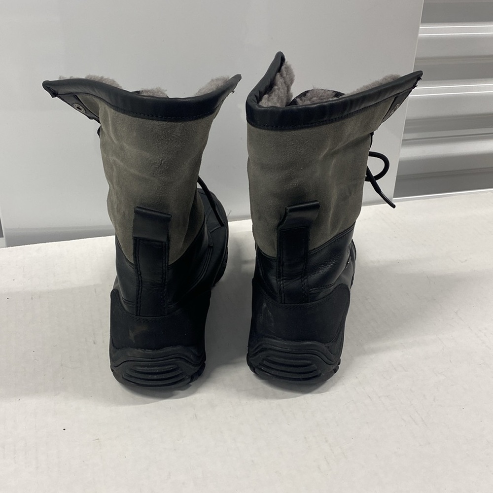 UGG Men Black/Gray Fur Vibram Leather Waterproof Snow Gore-Tex Boots Size 10 EUC - Picture 14 of 14